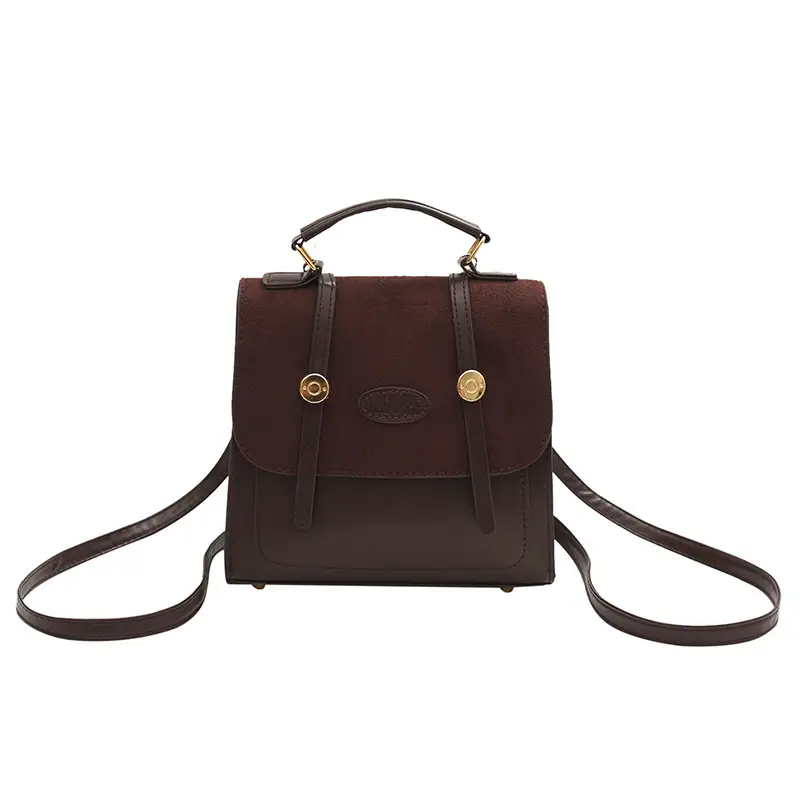 Women Retro Frosted Patchwork Shoulder Bag 2024 - Image 8
