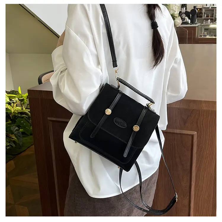 Women Retro Frosted Patchwork Shoulder Bag 2024 — feature 14