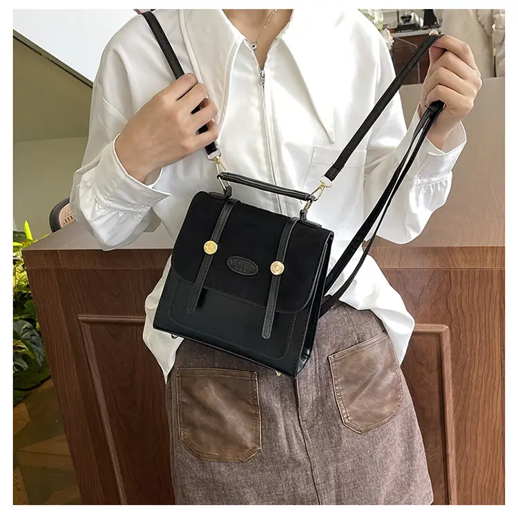 Women Retro Frosted Patchwork Shoulder Bag 2024 — feature 15