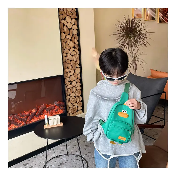 Pink Cartoon Duck Kids Crossbody Bag — feature 13