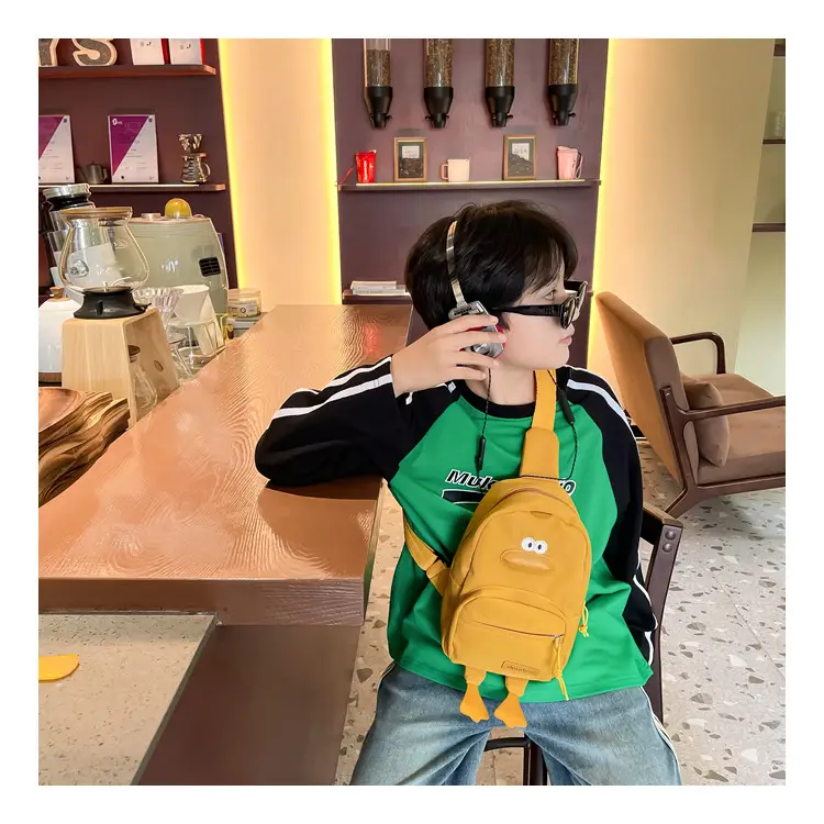 Pink Cartoon Duck Kids Crossbody Bag — feature 6