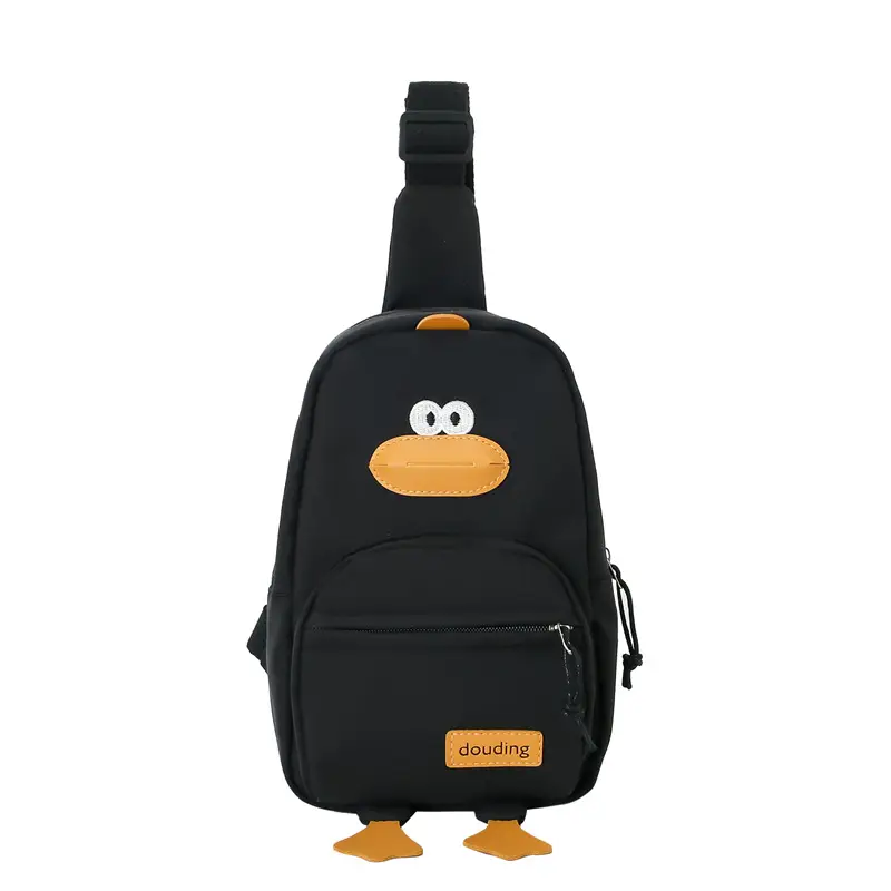 Pink Cartoon Duck Kids Crossbody Bag