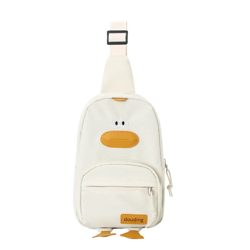 Pink Cartoon Duck Kids Crossbody Bag