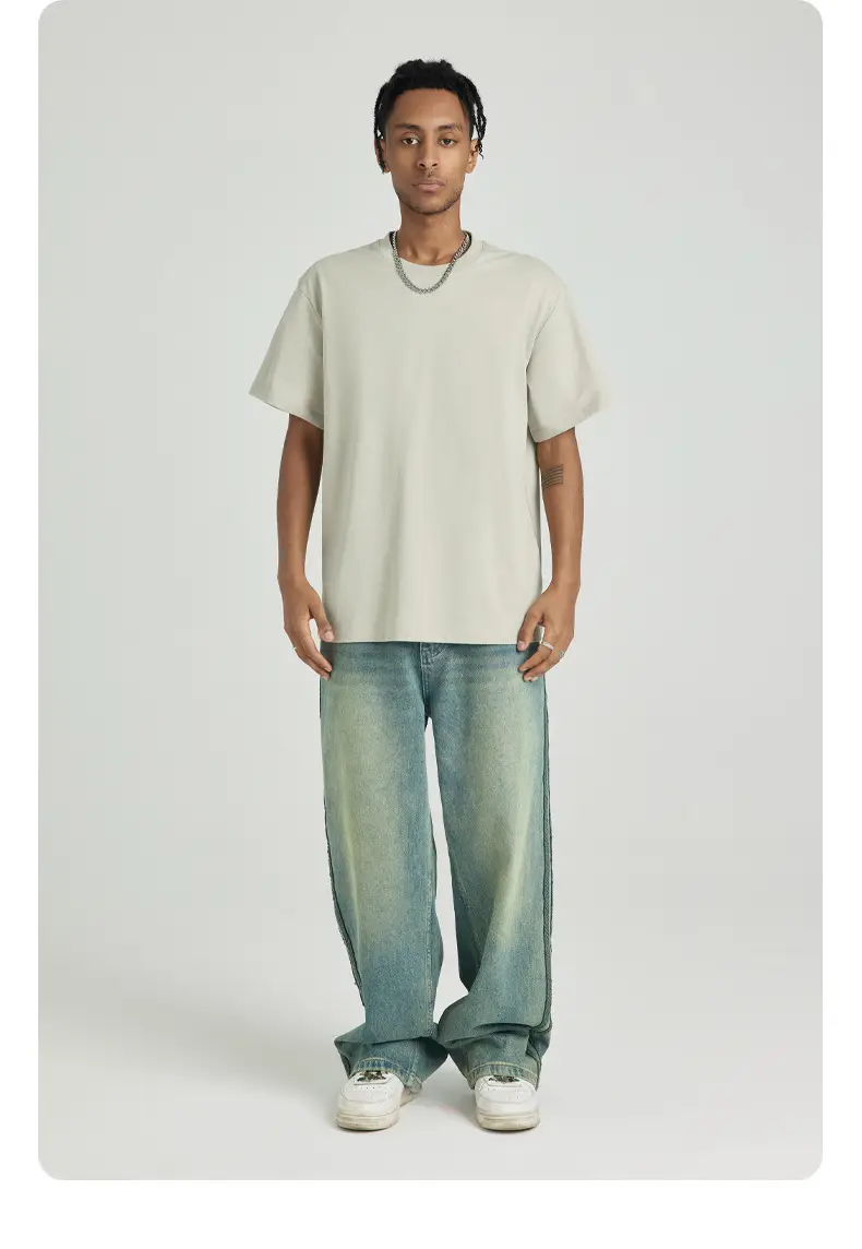 Men's 2025 Cool White Shoulder Short Sleeve T-Shirt — feature 11