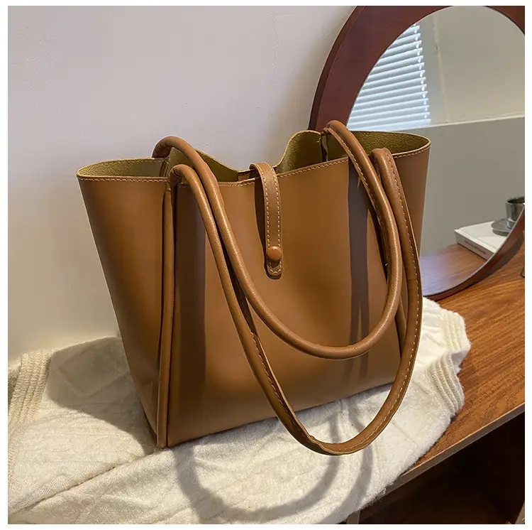 Korean Style Tan Shoulder Bag 2023 New Women - Image 5