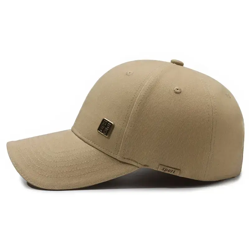 Men's Grey Peaked Baseball Cap with Large Brim - Image 6