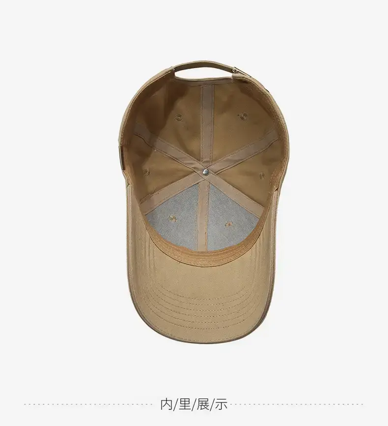 Men's Grey Peaked Baseball Cap with Large Brim — feature 16