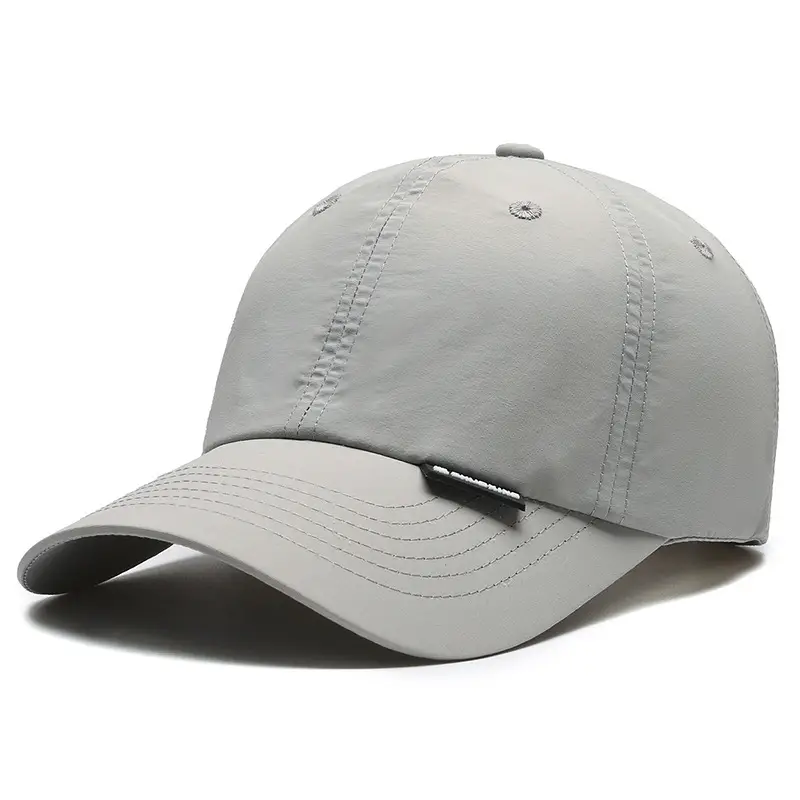 Men's Light Gray Adjustable Cap Summer Outdoor Use - Image 5