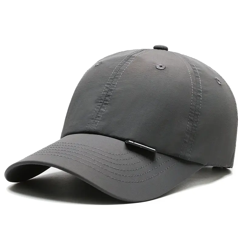 Men's Light Gray Adjustable Cap Summer Outdoor Use - Image 6