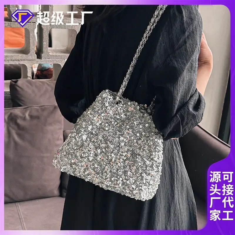 2023 Sequined Korean Chain Shoulder Bag - Image 3