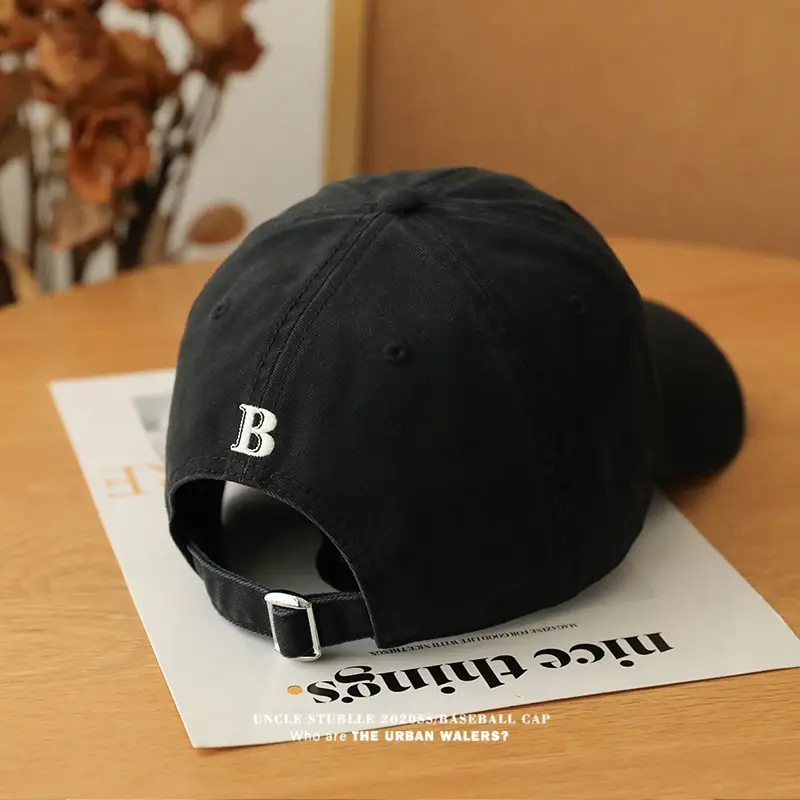 Men's Beige Embroidered Baseball Cap with Adjustable Strap — feature 18