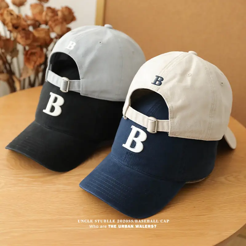 Men's Beige Embroidered Baseball Cap with Adjustable Strap — feature 3