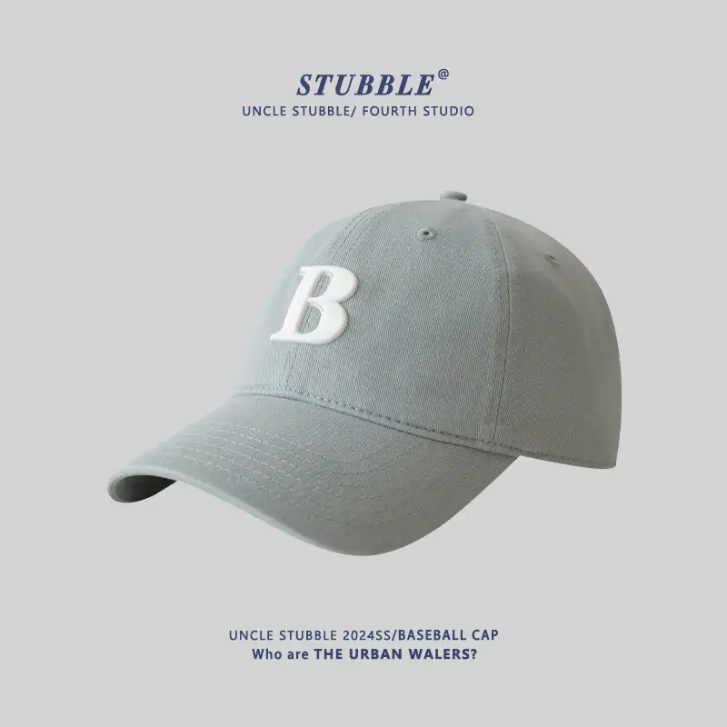 Men's Beige Embroidered Baseball Cap with Adjustable Strap - Image 4