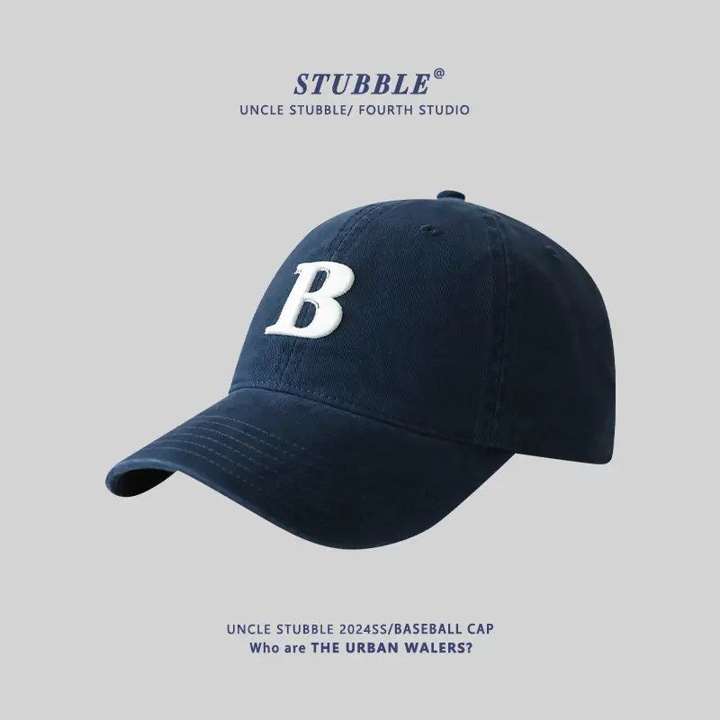 Men's Beige Embroidered Baseball Cap with Adjustable Strap - Image 7