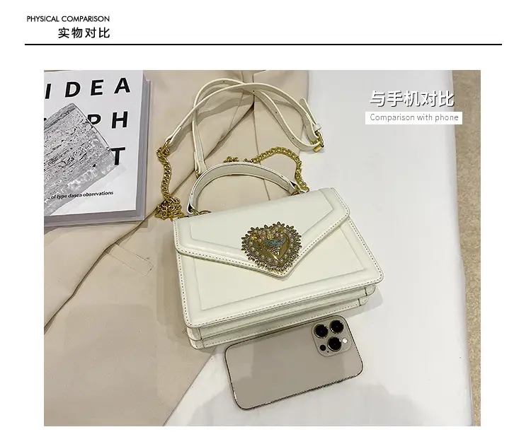 Women Crossbody Bag Brown Heart Chain Satchel 2025 — feature 17