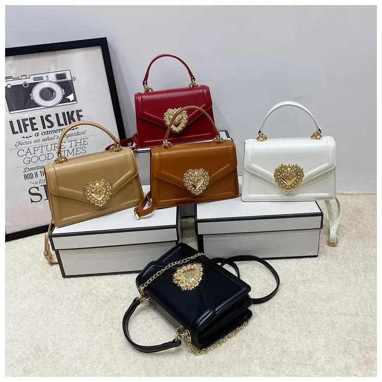 Women Crossbody Bag Brown Heart Chain Satchel 2025 — feature 44