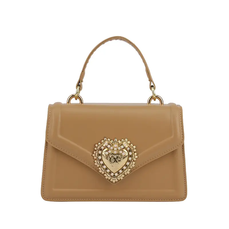 Women Crossbody Bag Brown Heart Chain Satchel 2025 - Image 2
