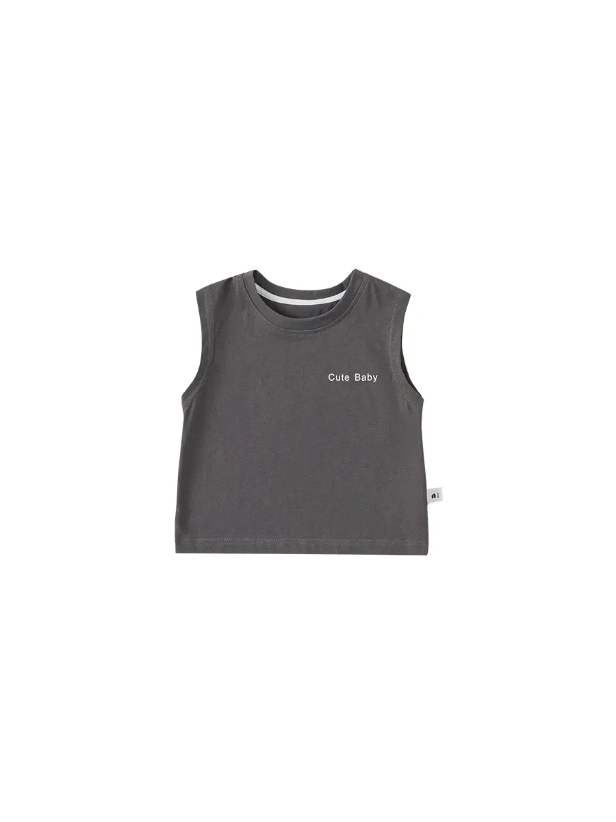 White Sleeveless Vests for Boys Summer New - Image 8