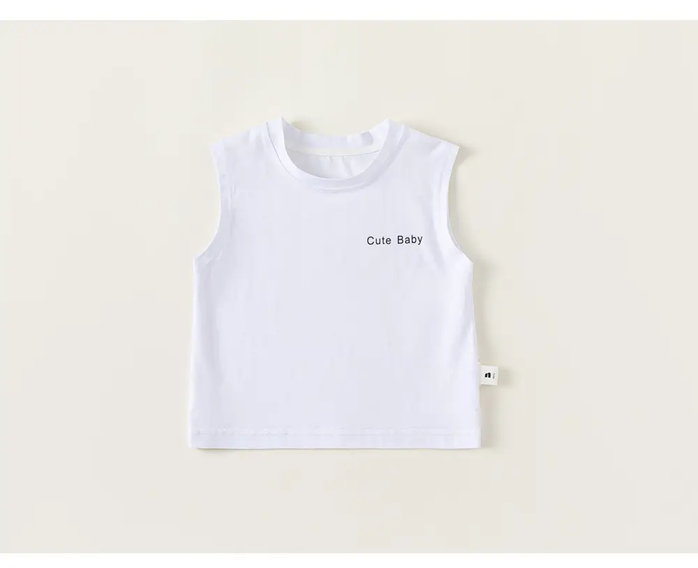 White Sleeveless Vests for Boys Summer New — feature 16