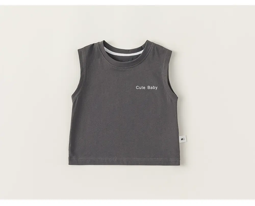 White Sleeveless Vests for Boys Summer New — feature 17