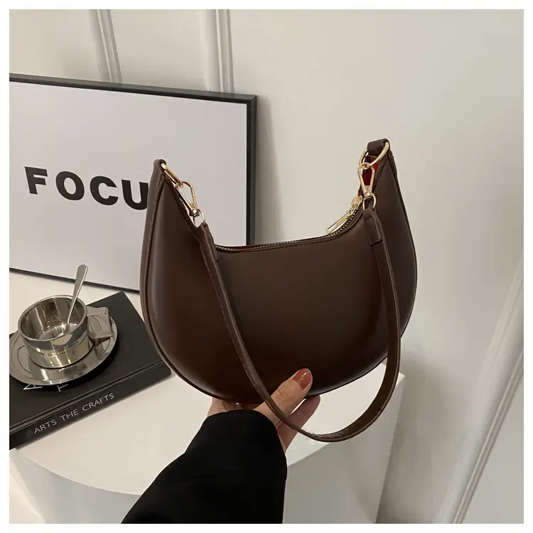 Brown French Style Shoulder Bag for Women — feature 12
