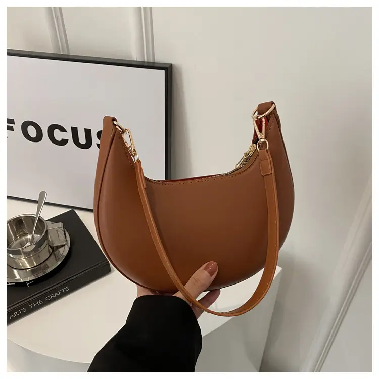 Brown French Style Shoulder Bag for Women — feature 13