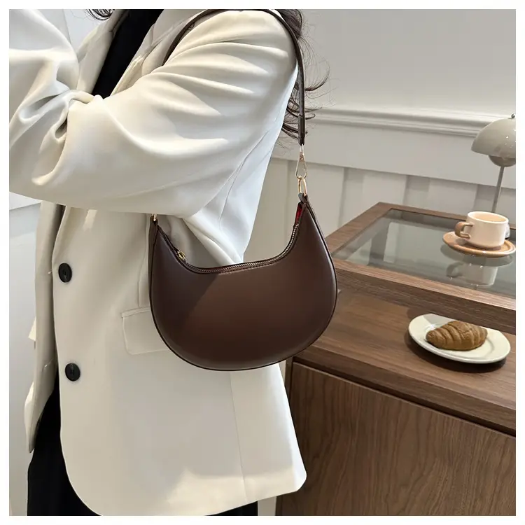 Brown French Style Shoulder Bag for Women — feature 22