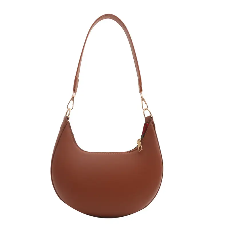 Brown French Style Shoulder Bag for Women - Image 3