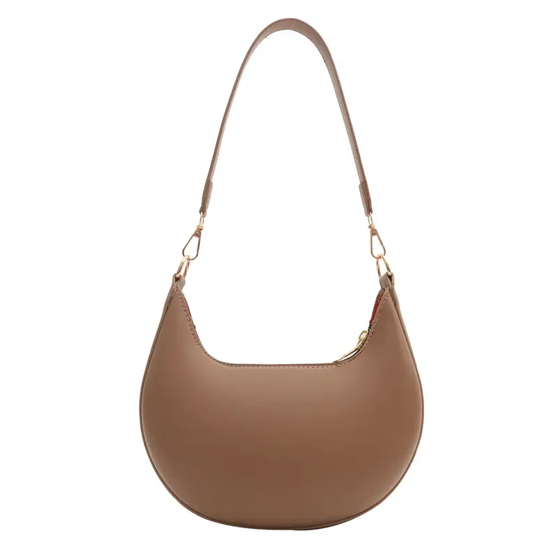 Brown French Style Shoulder Bag for Women - Image 4