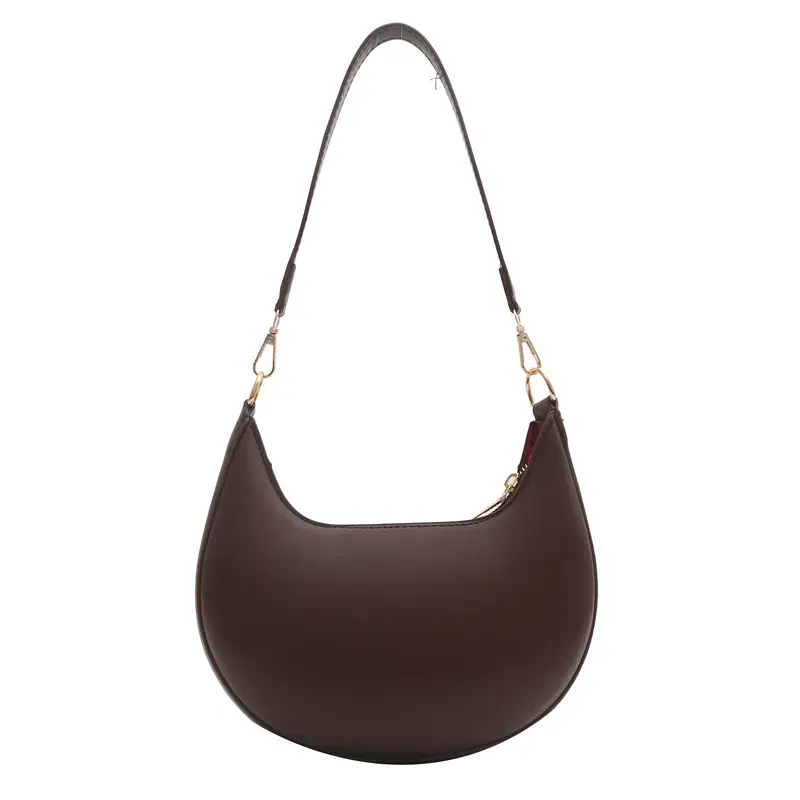 Brown French Style Shoulder Bag for Women - Image 6