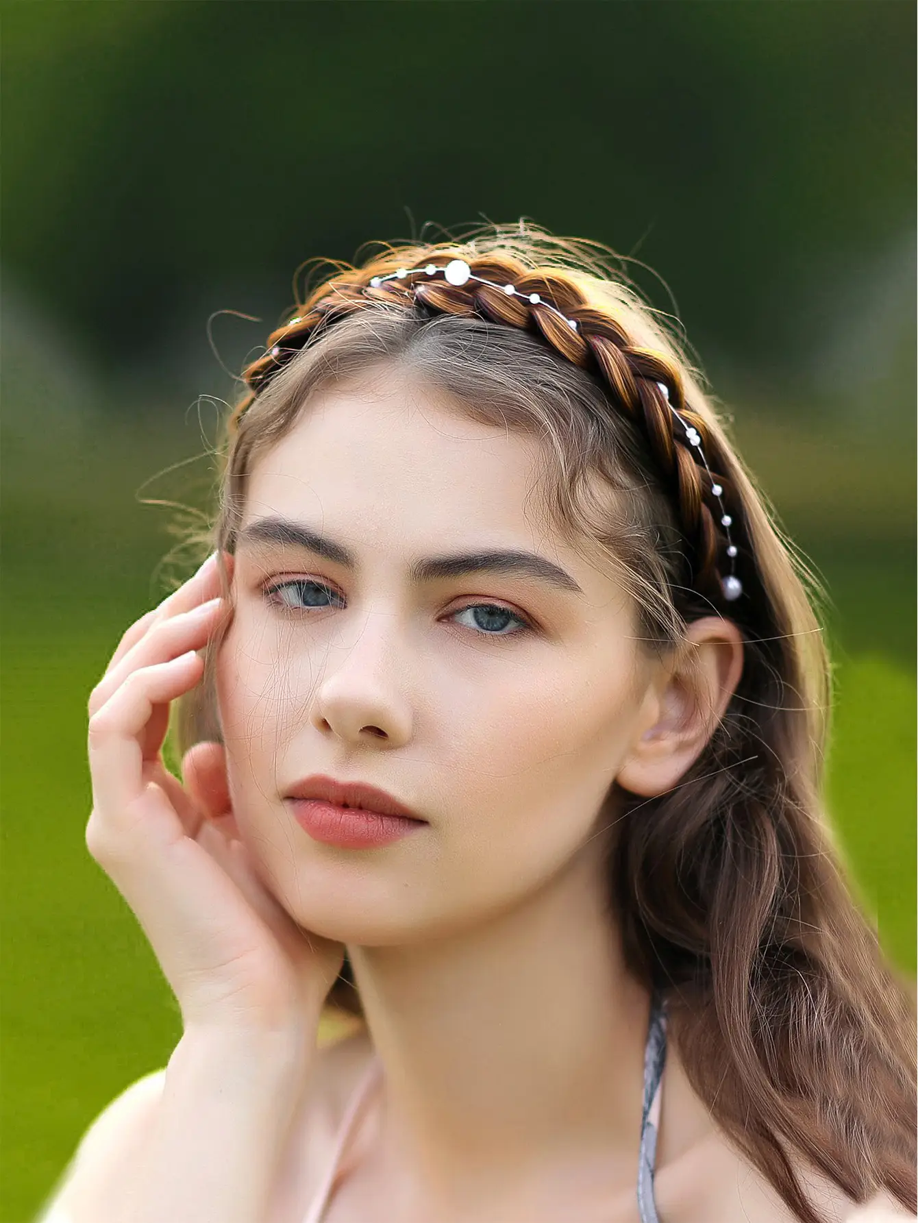 New Pearl Wig Twist Braid Fish Bone Hair Band — feature 10