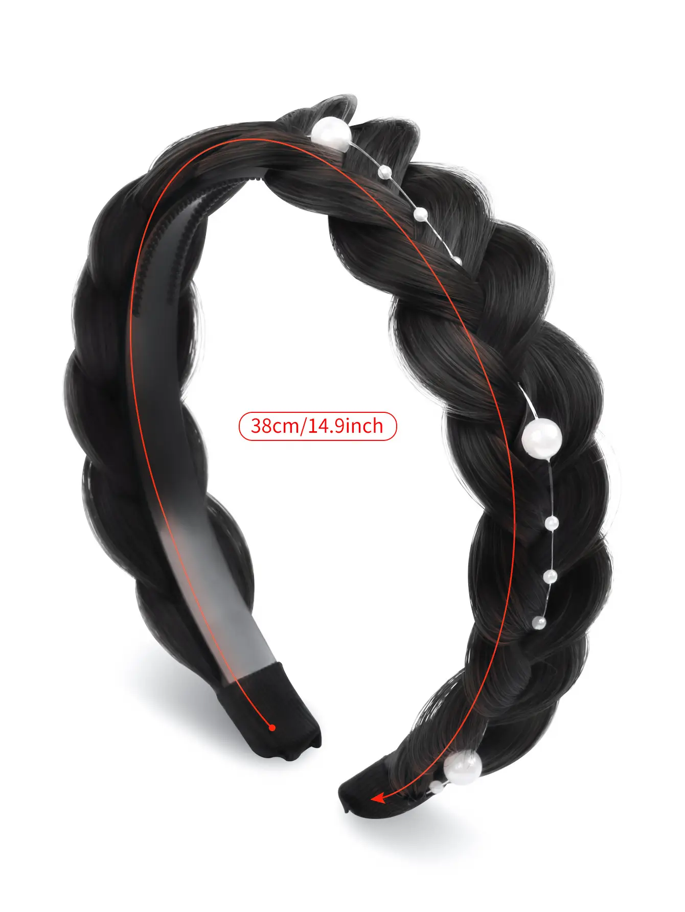 New Pearl Wig Twist Braid Fish Bone Hair Band — feature 9