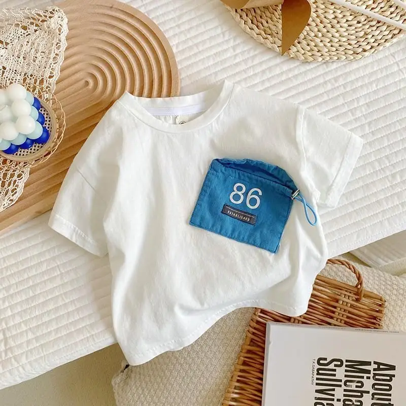 Boys Cotton Short Sleeve T-Shirt 2026 Summer - Image 5