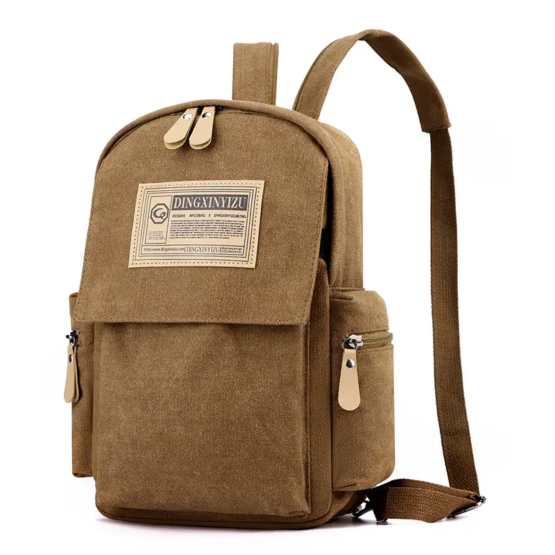 Men's Canvas Crossbody Backpack 15L Grey - Image 9