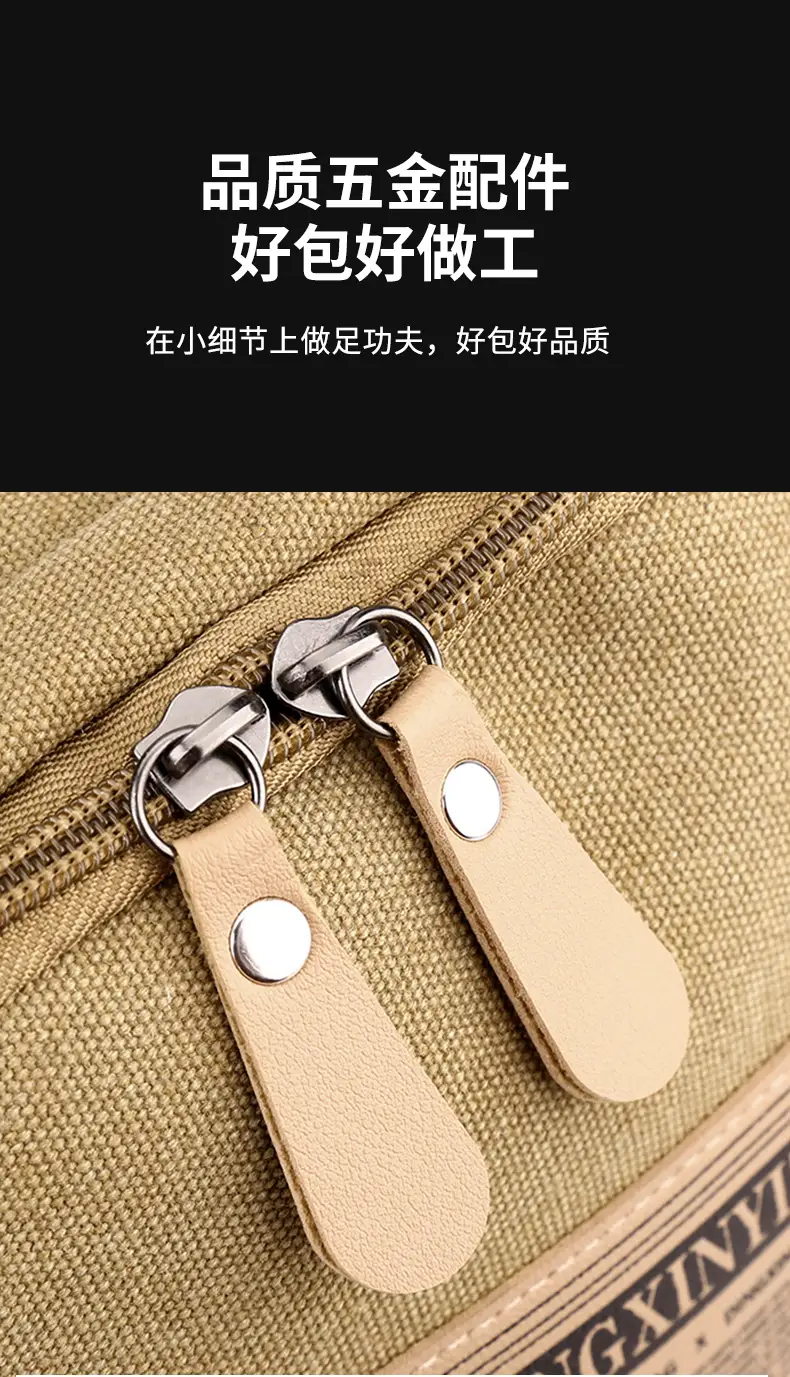 Men's Canvas Crossbody Backpack 15L Grey — feature 12