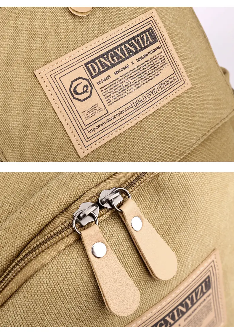 Men's Canvas Crossbody Backpack 15L Grey — feature 19