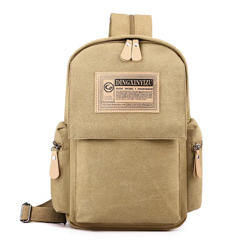 Men's Canvas Crossbody Backpack 15L Grey — feature 30