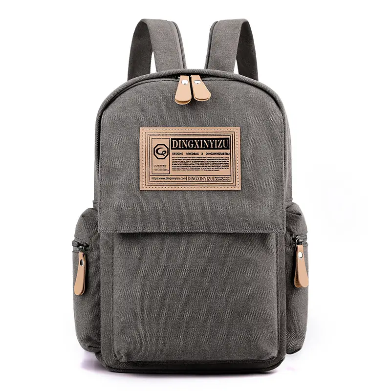 Men's Canvas Crossbody Backpack 15L Grey - Image 3