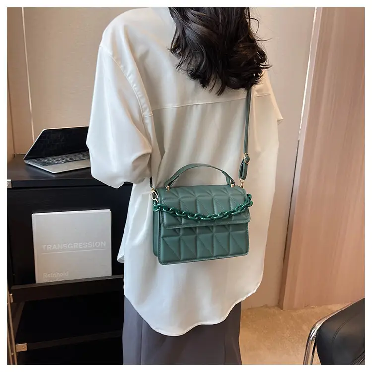 Green Rhombus Shoulder Bag for Women 2024 — feature 22
