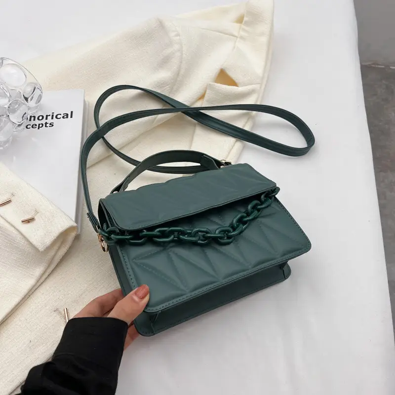Green Rhombus Shoulder Bag for Women 2024 - Image 4