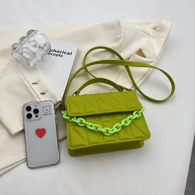 Green Rhombus Shoulder Bag for Women 2024 - Image 7