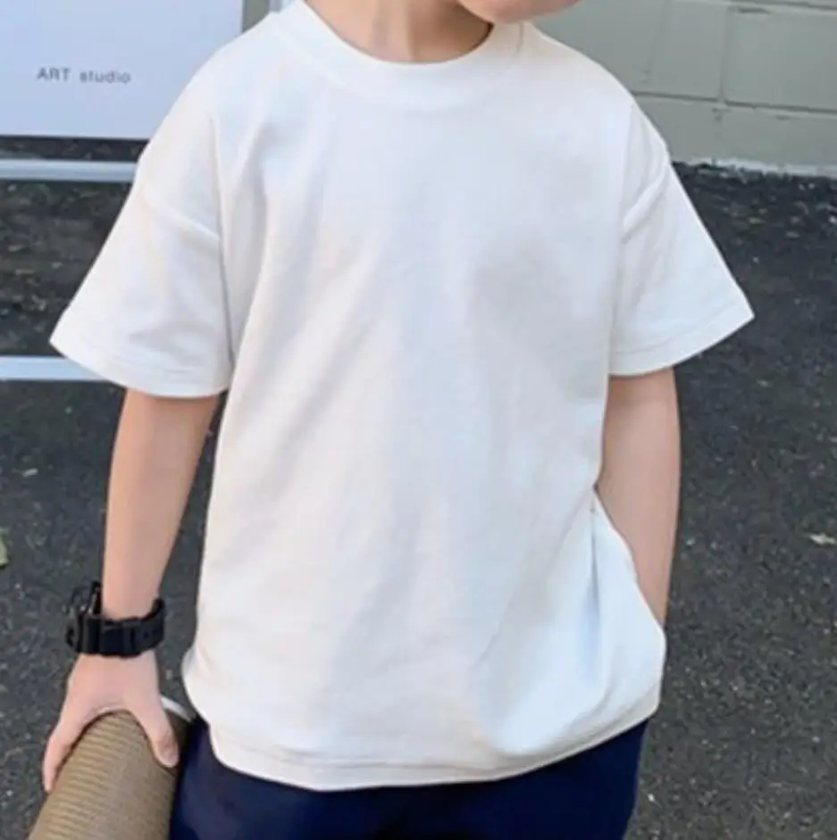 Men White Cotton Sleeveless T-Shirt Loose Korean Style - Image 3