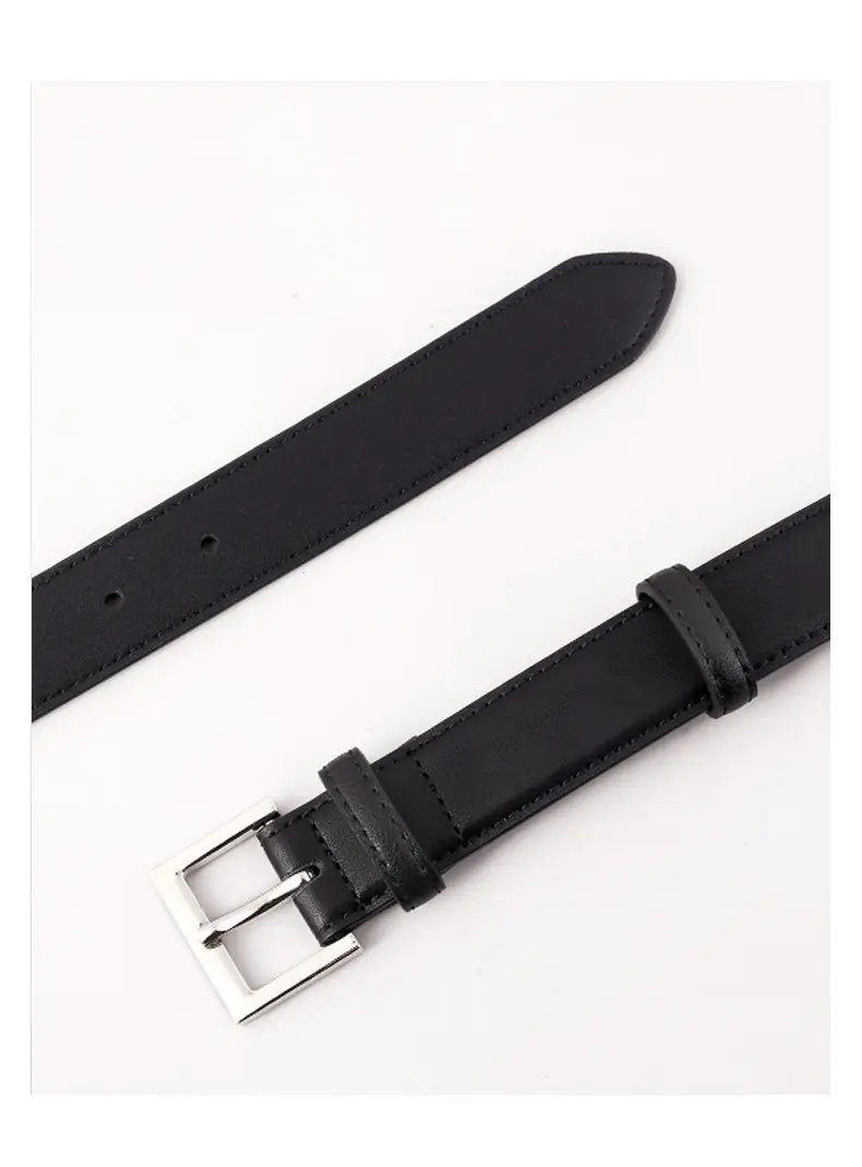 2025 Women Black Genuine Leather Belt with Gold Buckle — feature 31