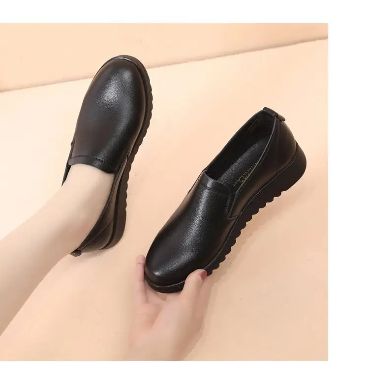 Non-slip waterproof oil-proof kitchen work shoes work shoes KFC Pizza Hut flat mother shoes soft bottom women's shoes — feature 15