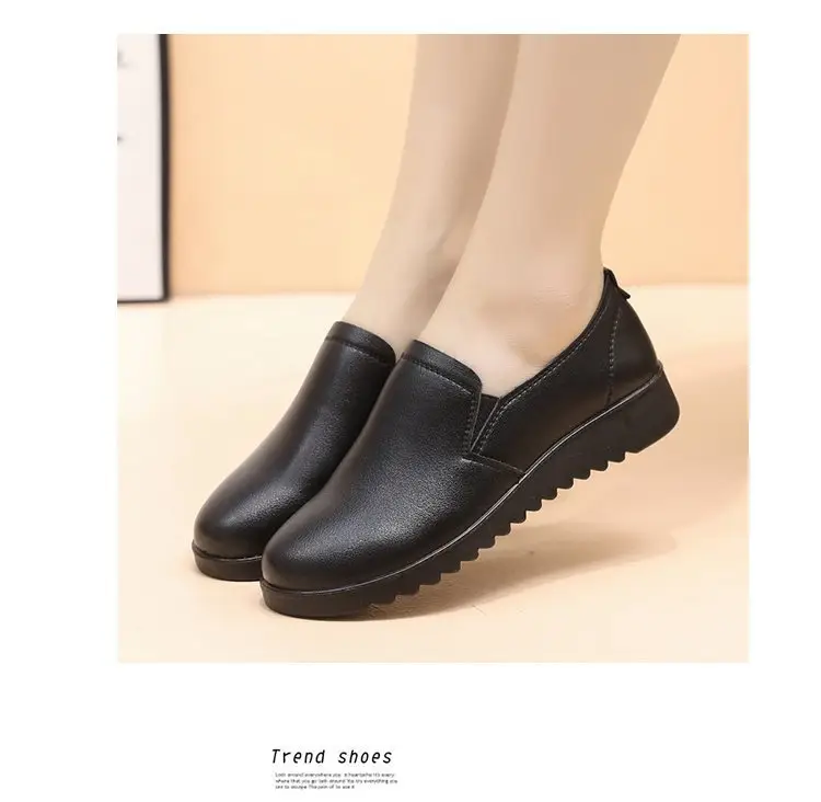 Non-slip waterproof oil-proof kitchen work shoes work shoes KFC Pizza Hut flat mother shoes soft bottom women's shoes — feature 6