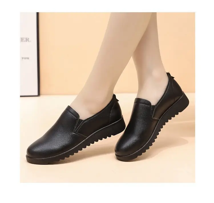 Non-slip waterproof oil-proof kitchen work shoes work shoes KFC Pizza Hut flat mother shoes soft bottom women's shoes — feature 7