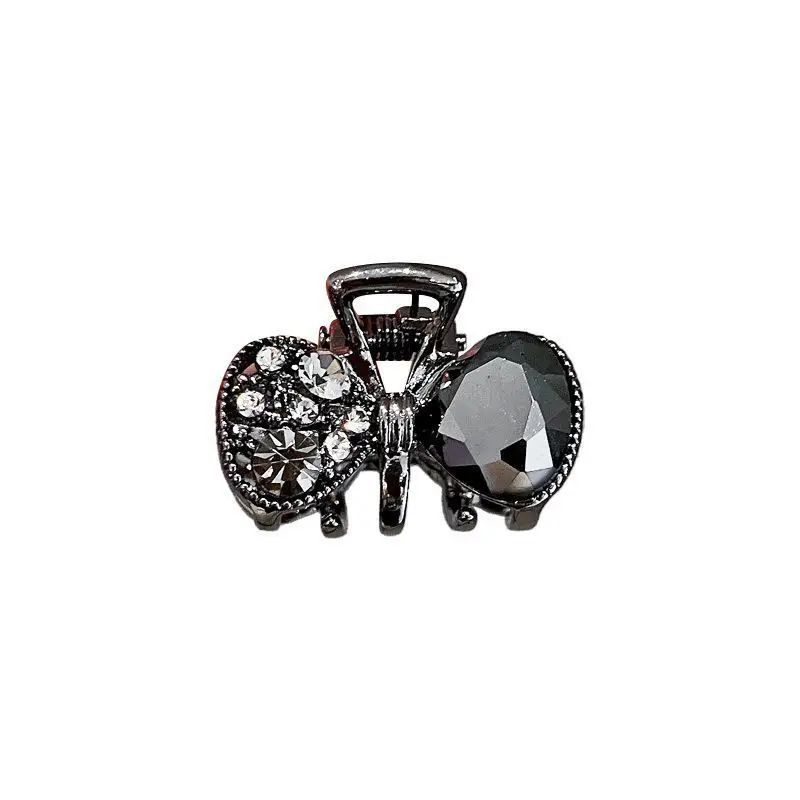 Obsidian Crystal Bow Shark Clip for Women - Image 5