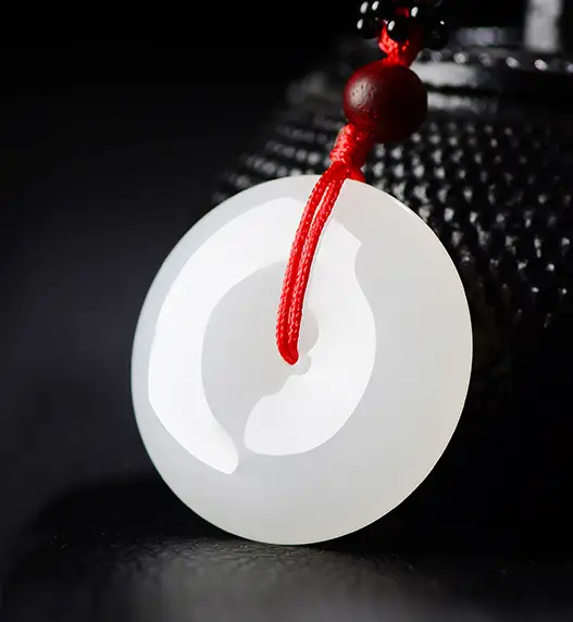 White Jade Safe Buckle Pendant for Men Women - Image 4