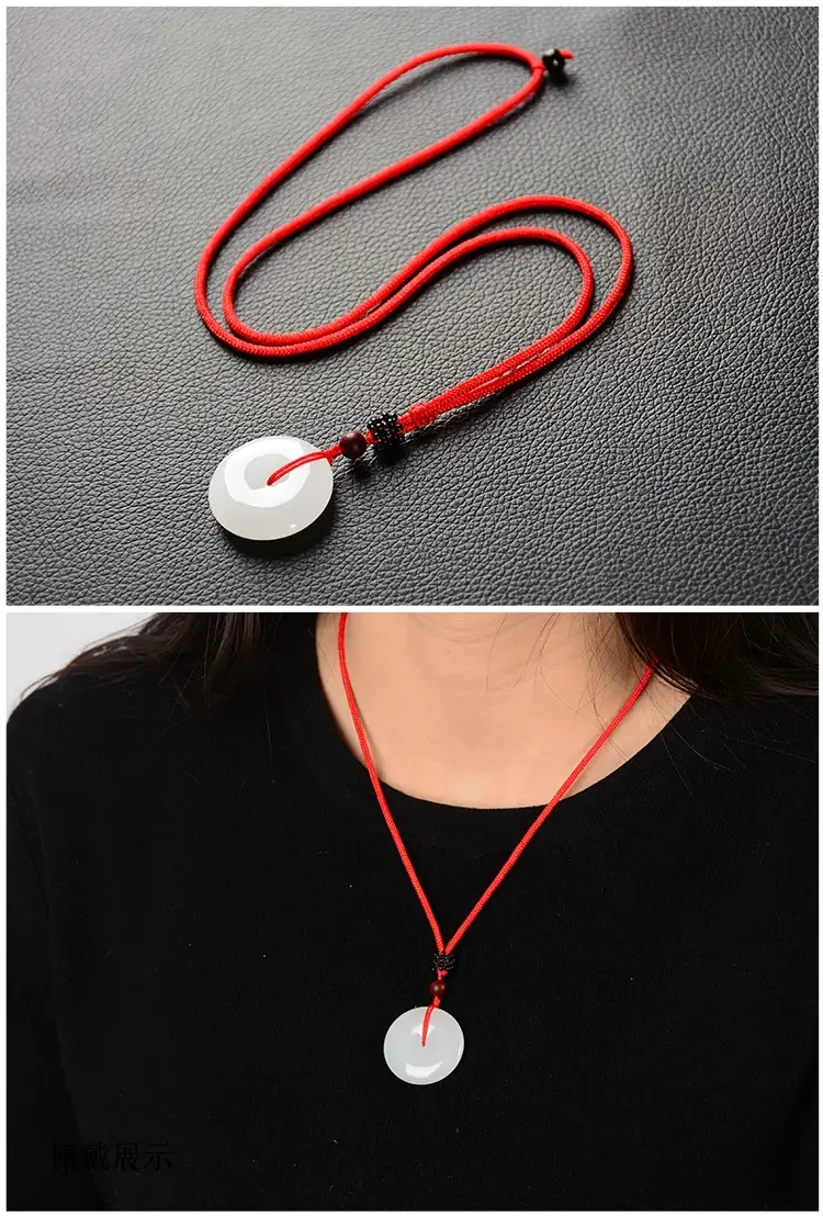 White Jade Safe Buckle Pendant for Men Women — feature 10
