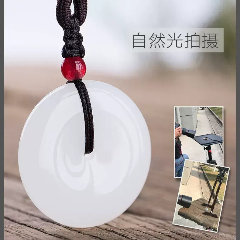 White Jade Safe Buckle Pendant for Men Women — feature 2